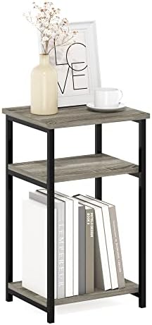 Furinno JUST 3-Tier Metal Frame Telephone Table, French Oak by Furinno-FitsYourSpaceFitsYourBudget