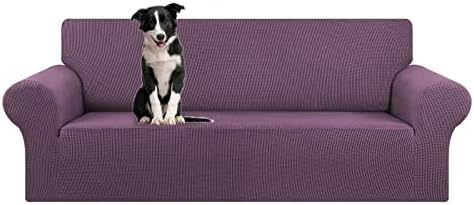 KEKUOU Stretch Oversized Couch Covers for Sofa Slipcover,Dark Purple by KEKUOU