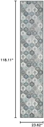 Lahome Moroccan Hallway Runner Rug Non Slip, 2x10 Washable Kitchen Runner - Image 2
