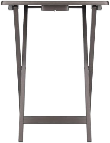Winsome Alex Set of 2 Foldable Snack Tables, Oyster Gray - Image 5