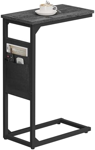 TUTOTAK C Shaped End Table, Side Table for Couch, Sofa Table by ChoosetutotakFurnitureBuildYourCozyHome