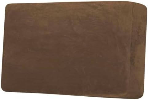 H.VERSAILTEX Velvet Stretch Individual Cushion Cover Plush Cushion Slipcover for Loveseat Sofa Furniture Protector Seat Cushion Sofa Cover (1 Piece Loveseat Cushion Cover, Bronze Brown) by HVERSAILTEX
