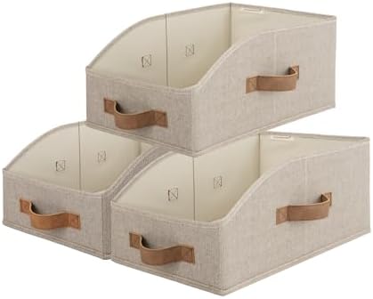 StorageWorks Closet Organizers Trapezoid, Brown and Beige, Medium, 3-Pack by StorageWorks