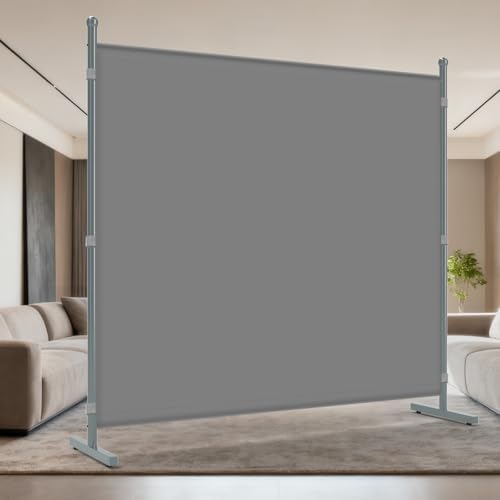 AKTOP Room Divider, Freestanding Single Panel Privacy Screen, Grey - Image 7