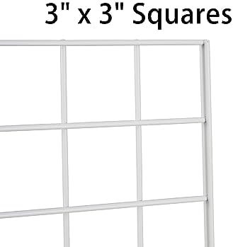 Grid Wall Commercial Grade Gridwall Panels – Heavy Duty Grid Panel for Any Retail Display Wall Grid 2' Width x 4' Height, White (Pack of 3) - Image 3