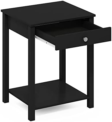 Furinno Classic Side Table with Drawer, 1 Pack, Americano - Image 5