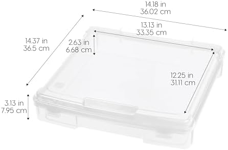 IRIS USA Scrapbook Case |Made in USA| Fits 12"x12" - Thick (6-Pack) - Clear - Image 2
