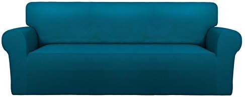 PureFit Stretch Couch Covers for Sofa Large Sofa Slipcovers Peacock Blue by PureFit