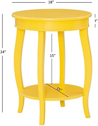 Powell Furniture Powell Round Shelf, Yellow Table - Image 3