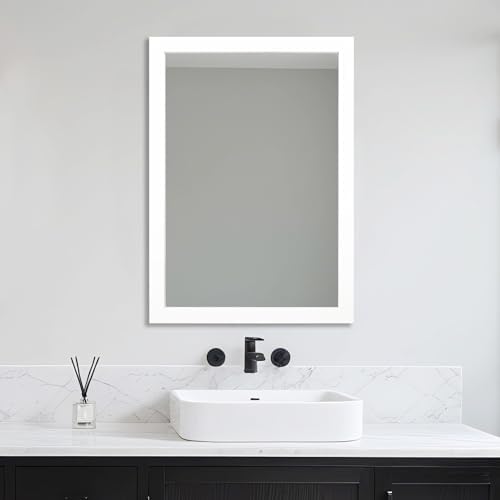 Bathroom Mirror for Over Sink 36x24 Inch Rectangular Wall Mirror, White - Image 6