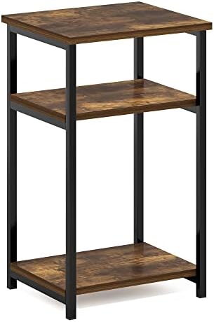 Furinno JUST 3-Tier Metal Frame Telephone Table, Amber Pine - Image 5