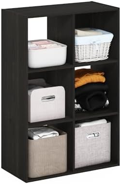 Furinno PELLI Closet Organizers and Storage, 6-Cube Closet Organizer, Open Shelf Closet Storage, for Wardrobe, Bedroom, Living Room, Espresso by Furinno-FitsYourSpaceFitsYourBudget