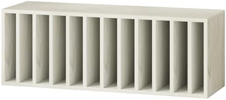 IOTXY DIY Modular Cubby Bookcase - Stackable 12-Cube Open Bookshelf, Oak by IOTXY