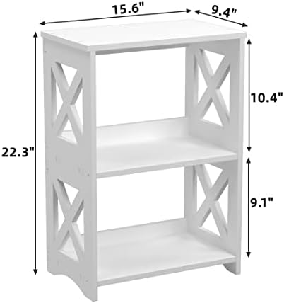 3-Tiers Side Table, Narrow End Table, Minimalist Bedside Tables Nightstand. - Image 3