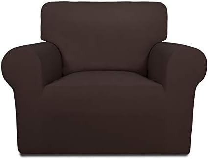 PureFit Stretch Chair Covers Fleece Couch Covers for Sofa Chocolate by PureFit