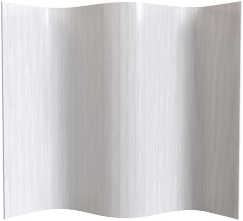 6 ft. Tall Bamboo Wave Screen - Rustic White by RedLantern