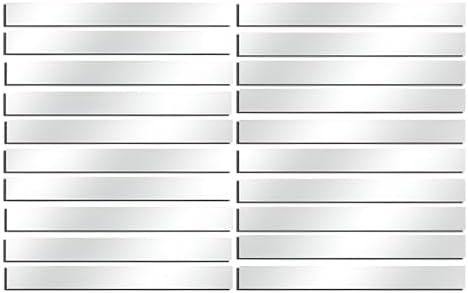 20Pcs DIY Striped Mirror Stickers 11.8" Length Self Adhesive by Nicerity