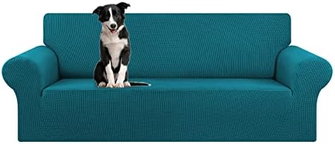 KEKUOU Stretch Oversized Couch Covers for Sofa Slipcover,Peacock Blue by KEKUOU