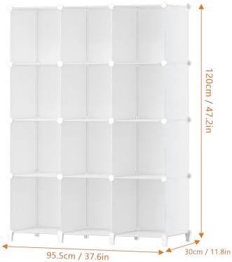 HOMIDEC Closet Organizers and Storage, 12 Cube Storage Organizer, White - Image 3