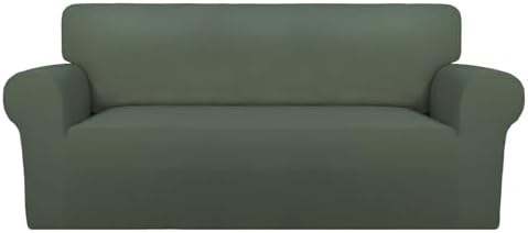 PureFit Oversized Loveseat Covers Couch Covers for Sofa Grayish Green by PureFit