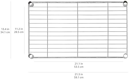 Amazon Basics 4-Shelf Adjustable Storage Shelving Unit for Garage, Steel Wire Rack, 200 Pound Loading Capacity per Shelf, 13.4"D x 23.2"W x 48"H, Chrome - Image 3