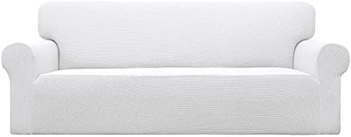 Easy-Going Stretch Couch Covers for Sofa Washable Large Snow White by Easy-Going