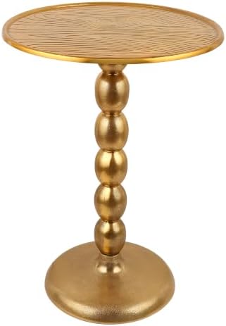 CLEENTABLE Round Farmhouse End Table, Rustic, 15x21 by CLEENTABLE