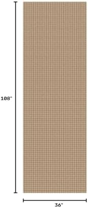 KOZYFLY Runners for Hallway 3x9, Wide Washable Runner Rug, Woven Non Slip Kitchen Runner, Braided Entryway Rug, Floor Carpet for Foyer, Bedroom, Hall, Orange Beige/Tan/Brown - Image 2