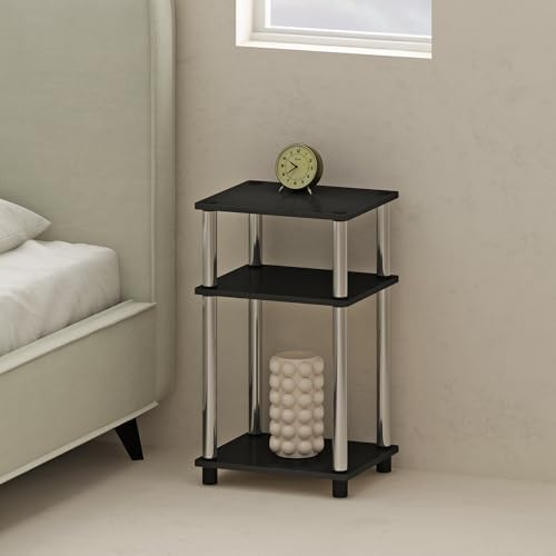 Furinno JUST Set of 2 Toolless 3-Tier Night Stand, Americano - Image 4