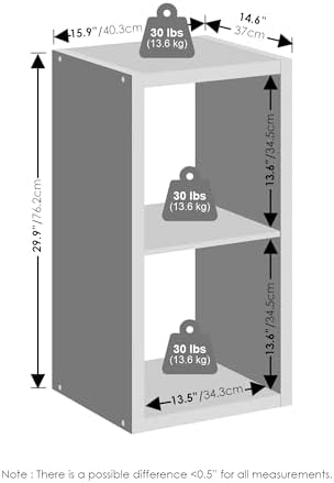 Furinno Cubic Extra Thick 2-Cube Closet Organizers and Storage, Sage Green - Image 2