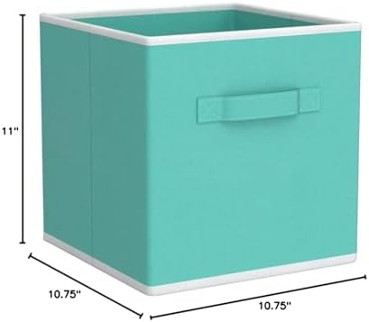 Simple Houseware 11-Inch Foldable Cube Storage Bins, Turquoise, 6-Pack - Image 7