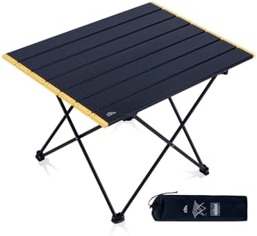 iClimb Ultralight Compact Camping Folding Table (Black - L) by iClimb