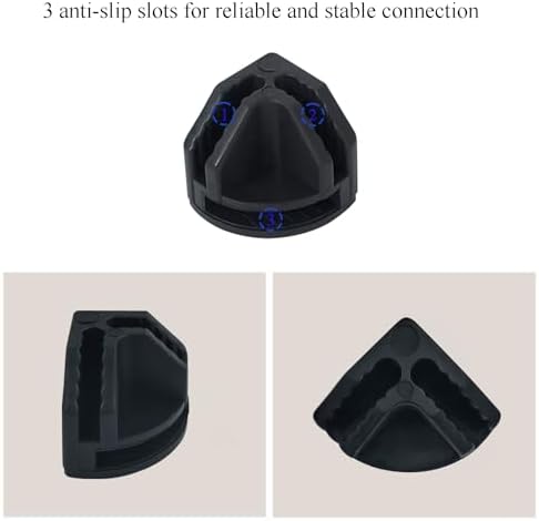 10Pcs Wire Cube Connectors, Black Wire Cube Storage Connectors Corner Wire Grid Cube Shelf Plastic Connectors Clips for Wire Cube Storage Shelving Unit and Modular Closet Organizer, SATONBEYI - Image 4