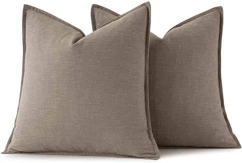 MIULEE Decorative Linen Pillow Covers 18x18 Inch Dune - Image 6