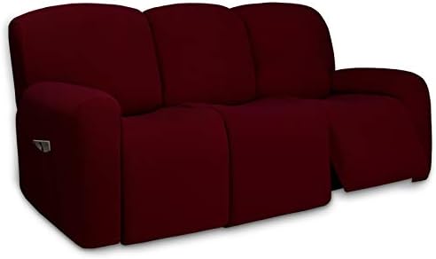PureFit Super Stretch 3 Seats Recliner Sofa Couch Cover with Pocket by PureFit