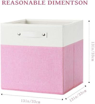 FinishingBo 13x13x13 Storage Cube Bins 6 Pack, Cube Shelf Baskets - Image 3