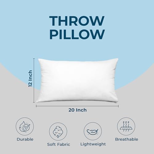 Utopia Bedding Throw Pillows, Decorative 12x20 Pillow Inserts, Set of 4 - Image 4