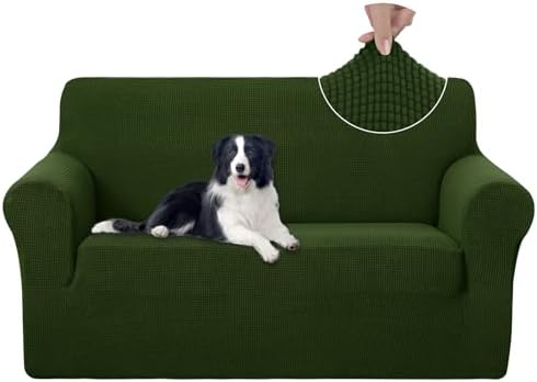 U-NICE HOME Loveseat Cover Stretch Couch Cover Sofa Slipcover, Bronze Green by U-NICEHOME