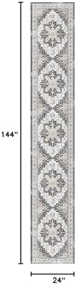 Madane Washable Runner Rugs 2x12 Long for Hallway Kitchen Soft, Black - Image 2