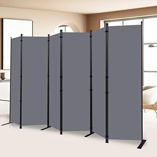 6 Panel Wide Room Divider Wall Screen for Room Separation,132''W x 71''H by HOMSCREENER