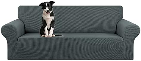 KEKUOU Stretch Oversized Couch Covers for Sofa Slipcover,Grey by KEKUOU