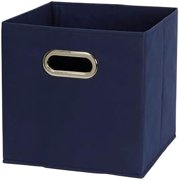 Household Essentials 81-1 Foldable Fabric Storage Bins | Set of 6 Cubby Cubes with Handles | Navy Blue, 6 lbs (Pack of 6) - Image 3