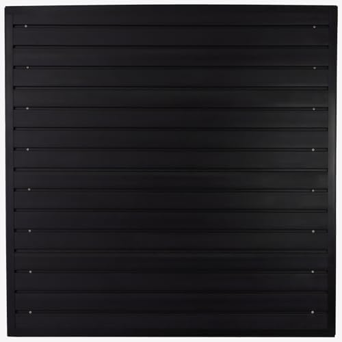 FRAYSCENT Slat Wall Paneling Garage Wall Organizer, Slatwall Panels Garage Tool Organizer Wall Mount Garage Slat Wall Storage Systems, Slat Board PVC Wall Panels Garage Storage (Black, 4ftx4ft) by FRAYSCENT