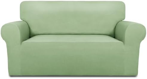 PureFit Stretch Loveseat Covers Fleece Couch Covers for Sofa Sage Green by PureFit