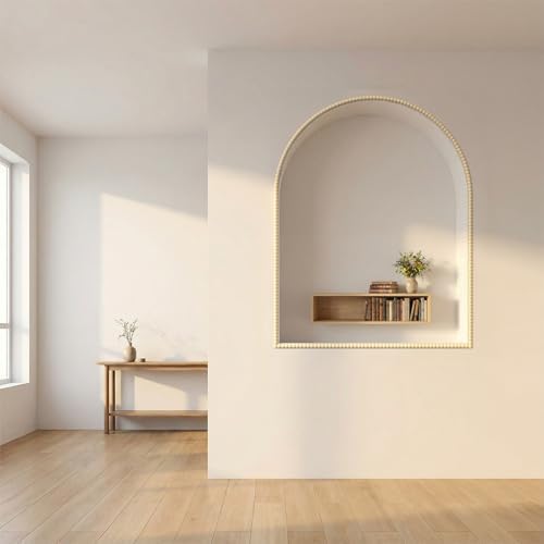 20ft Decorative Bead Pearl Peel and Stick Wall Molding Trim, Wood - Image 3