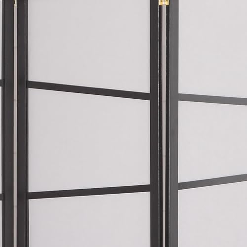 Roundhill Furniture 3-Panel Screen Room Divider, Black - Image 5