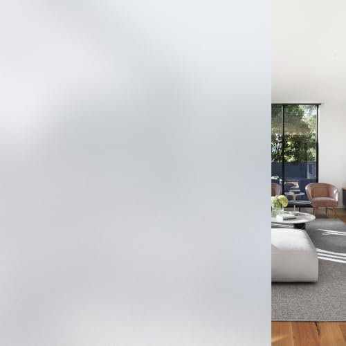 LUTE Frosted Glass Window Privacy Film, Static Cling, Pure, 23.6" x 78.7" by LUTE