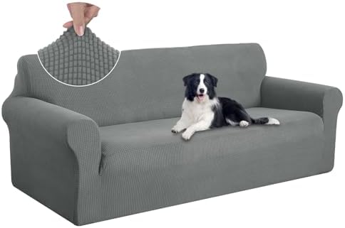 U-NICE HOME Oversized Stretch Couch Cover Slipcover, Grey by U-NICEHOME