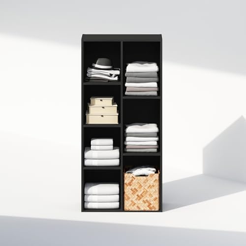 Furinno Reed Closet Organizers and Storage, 7-Cube Closet Organizer, Open Shelf Closet Storage, for Wardrobe, Bedroom, Living Room, Blackwood - Image 6