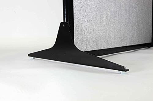 Versare Workstation Partition | Portable Wall Divider | Modern Office Cubicle | Free Standing Privacy Screen | Flexible Work Space | 33" x 70" W/Window, Mocha Fabric Panels - Image 6